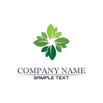 Tree leaf vector logo design, eco-friendly concept. 스톡 일러스트