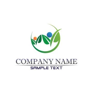 Tree leaf vector logo design, eco-friendly concept. Illustrazione stock