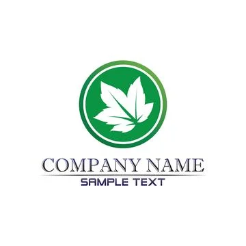 Tree leaf vector logo design, eco-friendly concept. Illustrazione stock