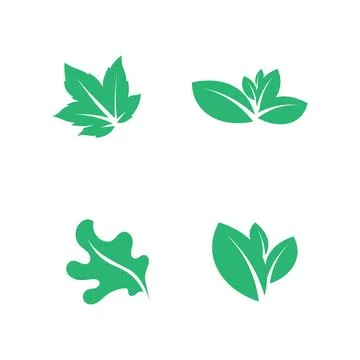Tree leaf vector logo design, eco-friendly concept. Illustrazione stock