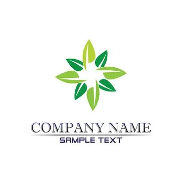 Tree leaf vector logo design, eco-friendly concept. Illustrazione stock