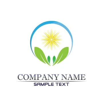 Tree leaf vector logo design, eco-friendly concept. Illustrazione stock