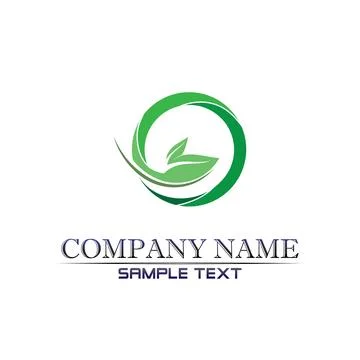 Tree leaf vector logo design, eco-friendly concept. Stock Illustration