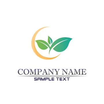 Tree leaf vector logo design, eco-friendly concept. Stock Illustration