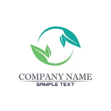 Tree leaf vector logo design, eco-friendly concept. Illustrazione stock