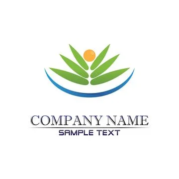 Tree leaf vector logo design, eco-friendly concept. Illustrazione stock