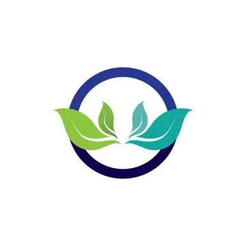 Tree leaf vector logo design, eco-friendly concept. Illustrazione stock