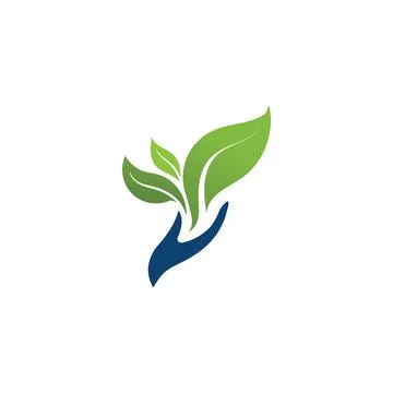 Tree leaf vector logo design, eco-friendly concept. 스톡 일러스트