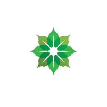 Tree leaf vector logo design, eco-friendly concept. Illustrazione stock