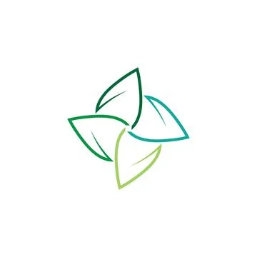 Tree leaf vector logo design, eco-friendly concept. Stock Illustration