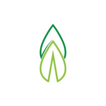 Tree leaf vector logo design, eco-friendly concept. Illustrazione stock