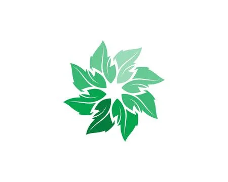 Tree leaf vector logo design, eco-friendly concept. Illustrazione stock