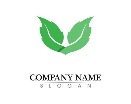 Tree leaf vector logo design, eco-friendly concept. Illustrazione stock