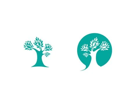 Tree leaf vector logo design, eco-friendly concept. Illustrazione stock
