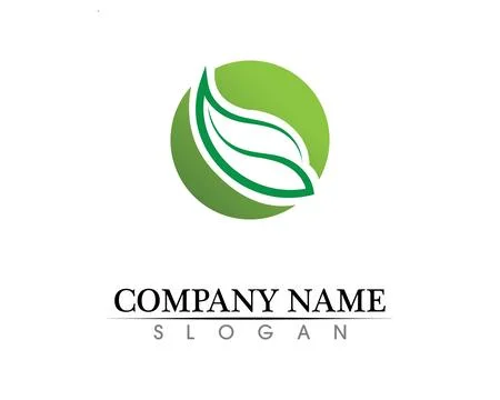 Tree leaf vector logo design, eco-friendly concept. Illustrazione stock