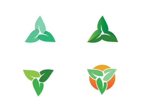 Tree leaf vector logo design, eco-friendly concept. Illustrazione stock