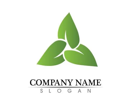 Tree leaf vector logo design, eco-friendly concept. Illustrazione stock
