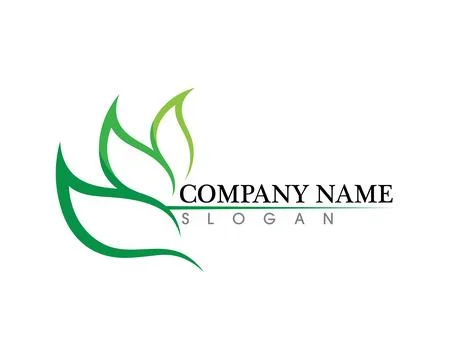 Tree leaf vector logo design, eco-friendly concept. Illustrazione stock