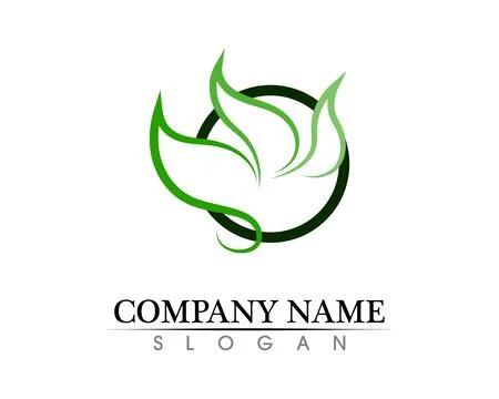 Tree leaf vector logo design, eco-friendly concept. Illustrazione stock