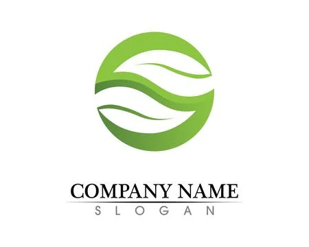 Tree leaf vector logo design, eco-friendly concept. Illustrazione stock