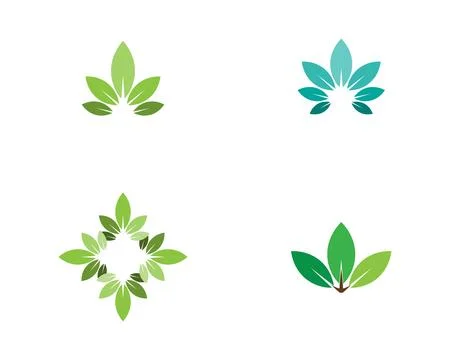 Tree leaf vector logo design, eco-friendly concept. 스톡 일러스트