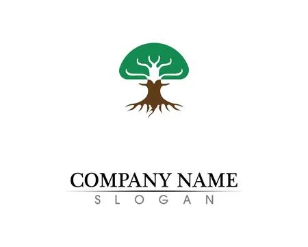 Tree leaf vector logo design, eco-friendly concept. Illustrazione stock