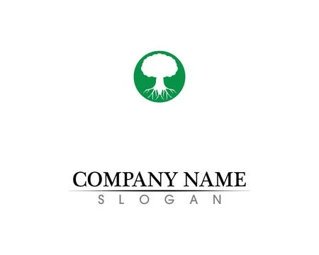 Tree leaf vector logo design, eco-friendly concept. Illustrazione stock