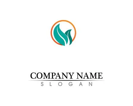 Tree leaf vector logo design, eco-friendly concept. Illustrazione stock