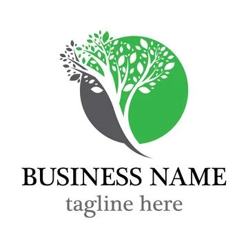 Tree leaf vector logo design Stock Illustration