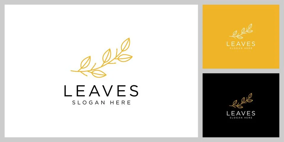 Tree leaf vector logo design Stock Illustration