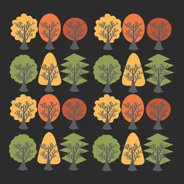 Tree, leaf, vector, nature, autumn, branch, design, illustration, silhouette, sp Stock Photos