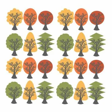 Tree, leaf, vector, nature, autumn, branch, design, illustration, silhouette, sp Stock Photos