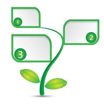 Tree with leaves and with labels イラスト素材