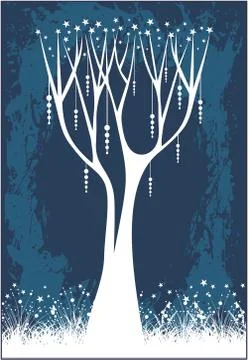 Tree with leaves Stock Illustration