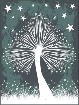 Tree with leaves Stock Illustration