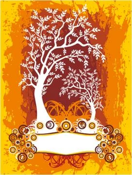 Tree with leaves Stock Illustration