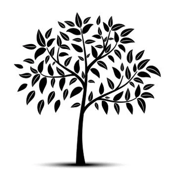 Tree with leaves vector Stock Illustration