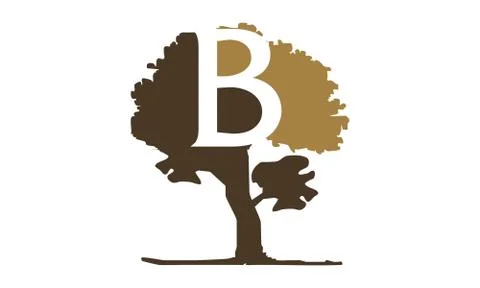 Tree Letter B Stock-Illustration