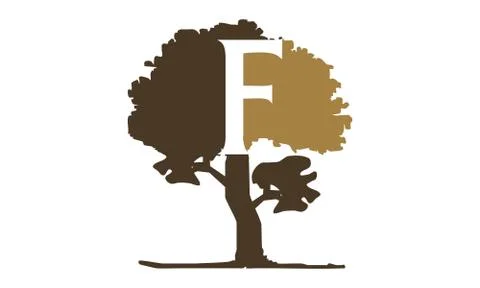 Tree Letter F Stock-Illustration