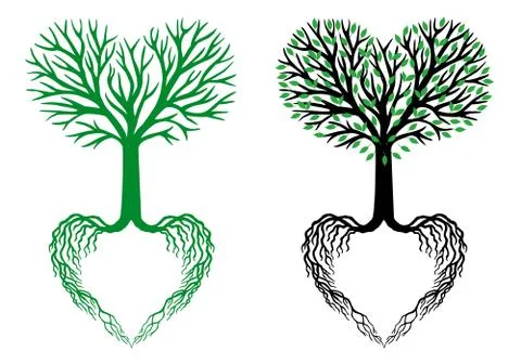 Tree of life, heart tree, vector Stock Illustration