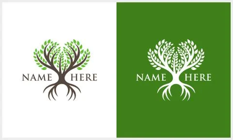 Tree of life logo design template Stock Illustration