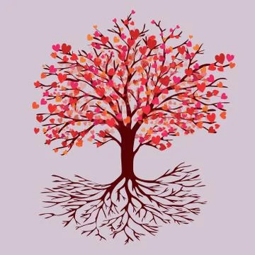 Tree of life love version Illustrazione stock