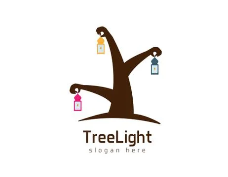 Tree light logo Stock Illustration