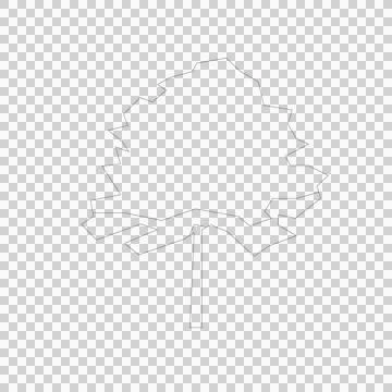 Tree line drawing, Side view, Stock-Illustration