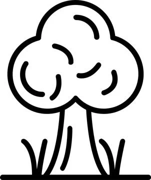 Tree Line Icon Design Stock Illustration