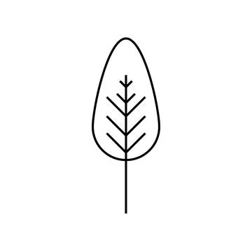Tree line icon Illustration