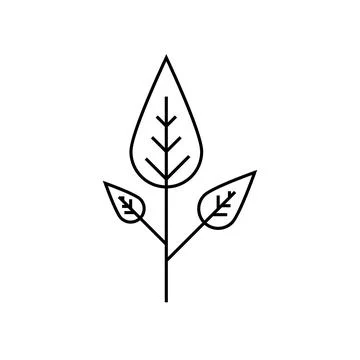 Tree line icon Illustration
