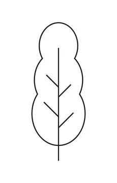Tree line icon. Plants with for vegetation spring and summer Stock-Illustration