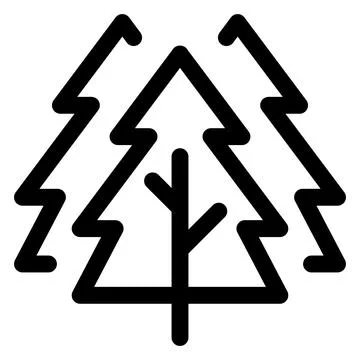 Tree line icon vector illustration isolated on white background Stock Illustration