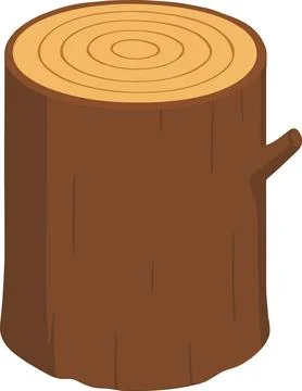 Tree log, very minimal simple vector illustration Stockillustratie